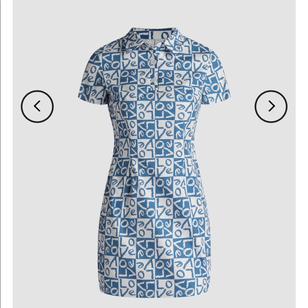 Collared love print dress
